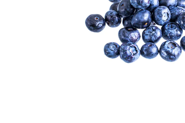 Fresh Blueberries Heap White — Stock Photo, Image