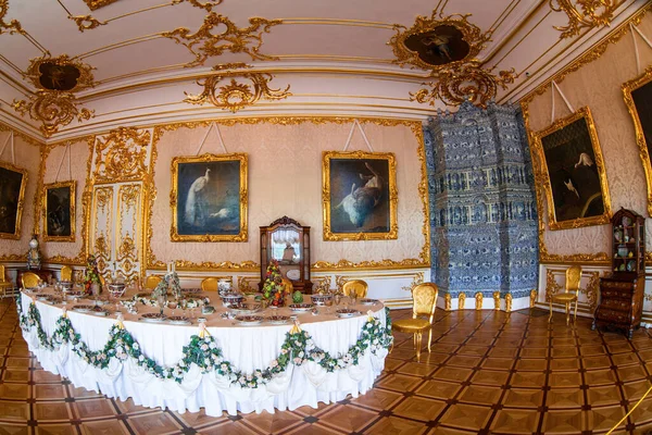 Petersburg Rusko Června Interiér Jídelny Catherine Palace Petrohradě Srpna2012 Bývalý — Stock fotografie