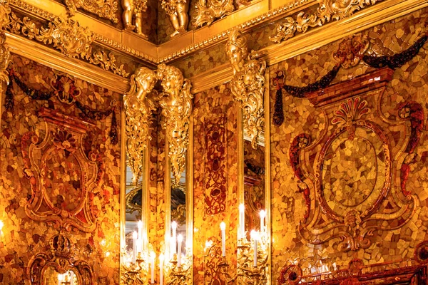 Petersburg Russia June Interior Catherine Palace Amber Room Pada Agustus — Stok Foto