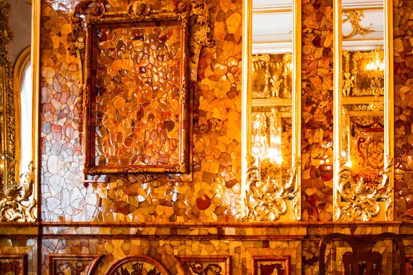 Petersburg Rusko Června Interiér Catherine Palace Amber Room Srpna 2013 — Stock fotografie