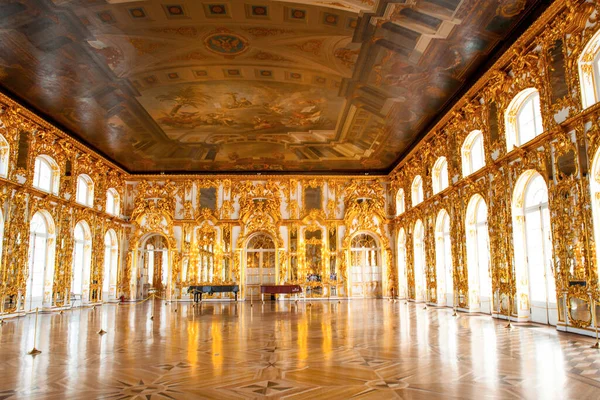 Petersburg Rusia Junio Interior Del Palacio Catalina Sala Baile Junio — Foto de Stock