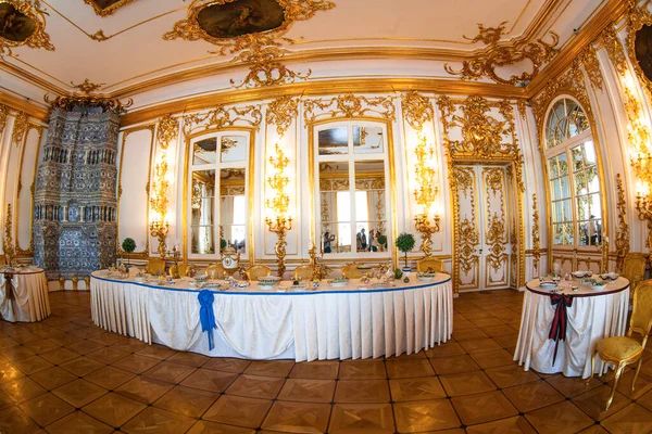 Petersburg Rusko Června Interiér Jídelny Catherine Palace Petrohradě Srpna2012 Bývalý — Stock fotografie