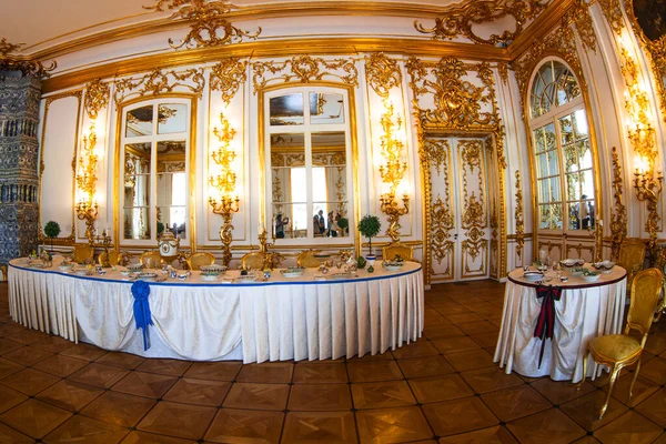 Petersburg Russia Czerwca Wnętrze Sali Obiadowej Catherine Palace Sierpnia 2012 — Zdjęcie stockowe
