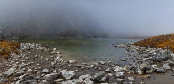 Tájkép Gokyo Csodálatos Kék Víz Nepál — Stock Fotó