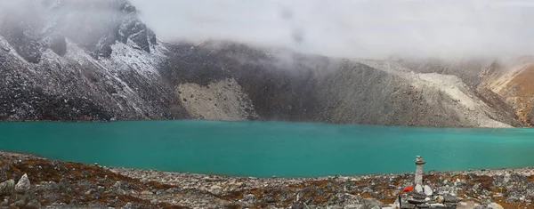 Landschap Met Gokyo Meer Met Geweldig Blauw Water Nepal — Stockfoto