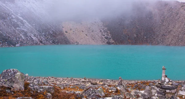 Landschap Met Gokyo Meer Met Geweldig Blauw Water Nepal — Stockfoto