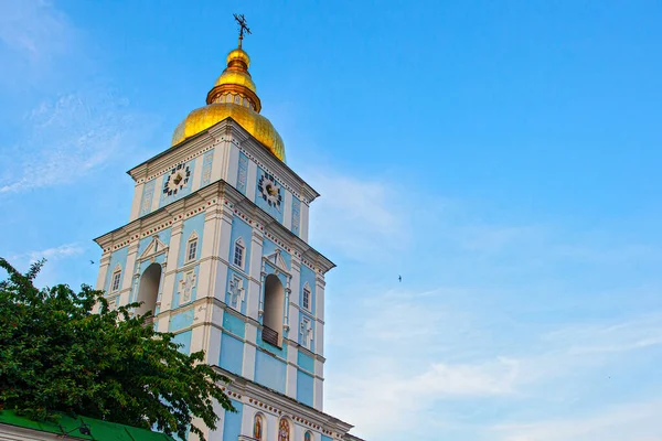 Klocktornet Saint Michaels Gyllene Domedagskloster Klostret Grundades 1108 1113 Kiev — Stockfoto