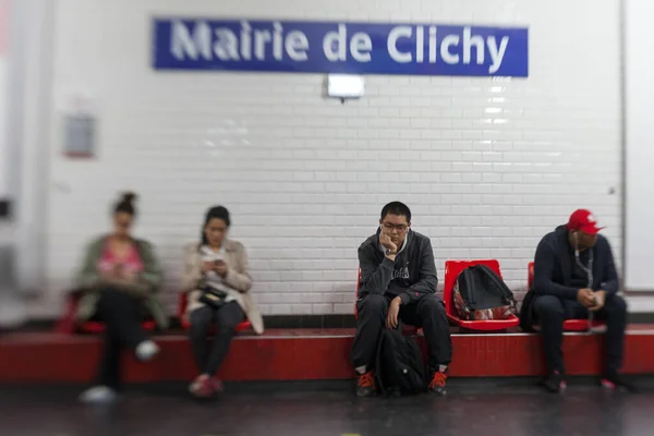Paris September 2016 Paris Marie Clichy Tunnelbanestation Den September 2016 — Stockfoto