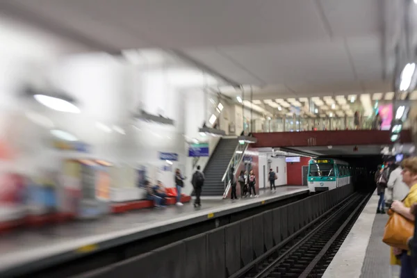 Parijs Frankrijk September 2016 Parijs Metro Interieur September 2016 Het — Stockfoto