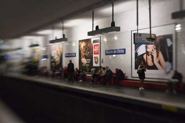 Parijs September September 2016 Metrostation Paris Marie Clichy September 2016 — Stockfoto