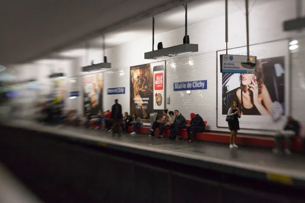 Parijs September September 2016 Metrostation Paris Marie Clichy September 2016 — Stockfoto
