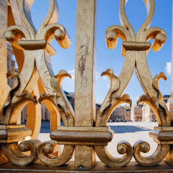 Versailles Slott Frankrike Över Gyllene Porten Till Palatset Kungligt Residens — Stockfoto