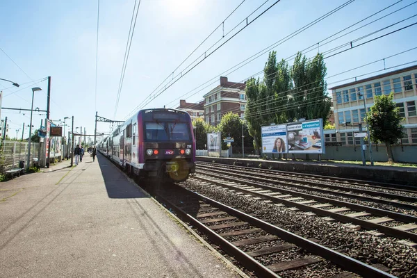 Paris Frankrike Oktober 2016 Järnvägsstationen Fransk Järnvägsstation Invalides Linje Som — Stockfoto