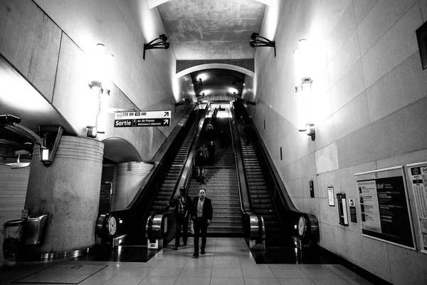 Paris França Outubro 2016 Interior Estação Bibliotheque Francois Mitterrand Rer — Fotografia de Stock