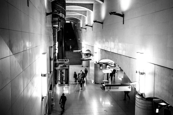 París Francia Octubre 2016 Interior Estación Francois Mitterrand Rer Transporte — Foto de Stock