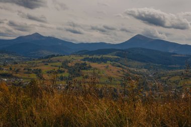 Karpat dağlarında güzel bir sonbahar başlangıcı, Ukrayna