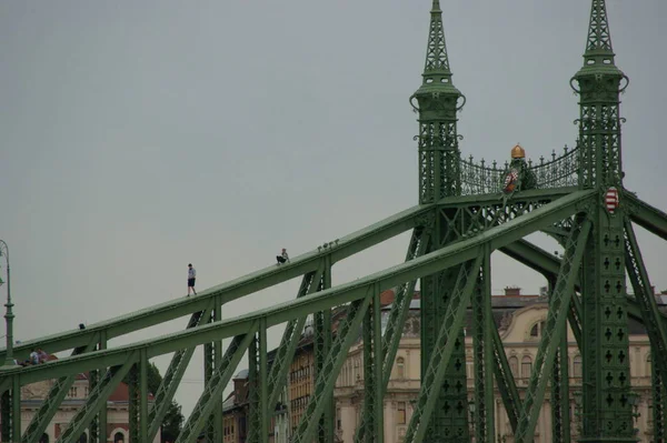 Történelmi Épületek Egy Napfényes Nap Budapest Belvárosában Magyarország — Stock Fotó