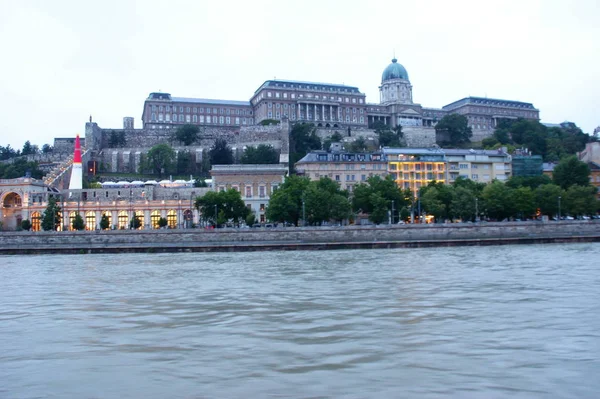 Historical Buildings Sunny Day Budapest Downtown Hungary — Stock Photo, Image