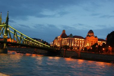 Güneşli bir günde merkezinde Budapeşte, Macaristan tarihi binalar
