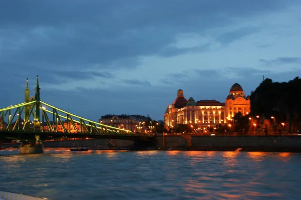 Historical Buildings Sunny Day Budapest Downtown Hungary — Stock Photo, Image