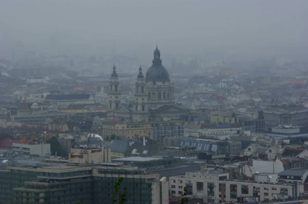 Edifícios Históricos Dia Ensolarado Centro Budapeste Hungria — Fotografia de Stock