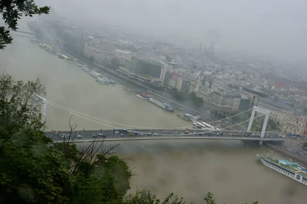 Edifícios Históricos Dia Ensolarado Centro Budapeste Hungria — Fotografia de Stock