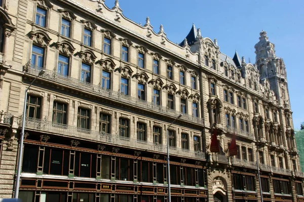 Historische Gebäude Einem Sonnigen Tag Budapest Innenstadt Ungarn — Stockfoto