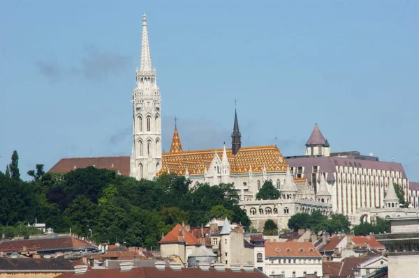 Budynków Historycznych Słoneczny Dzień Centrum Miasta Budapeszt Węgry — Zdjęcie stockowe