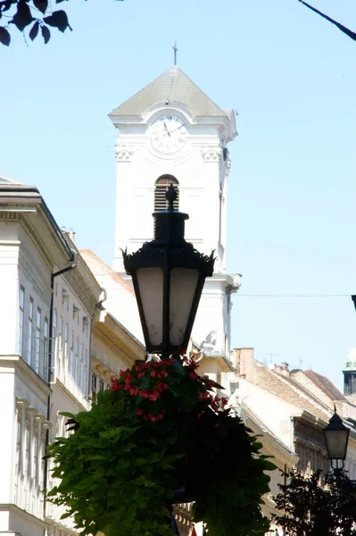 Budynków Historycznych Słoneczny Dzień Centrum Miasta Budapeszt Węgry — Zdjęcie stockowe