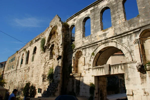 Historische Gebouwen Van Diocleziano Downtown Split Kroatië Adriatc Zee — Stockfoto