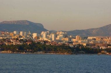 Diocleziano Split şehir merkezinde, Hırvatistan Adriatc Denizi, tarihi binalar