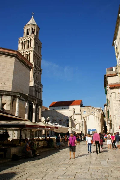 Edificios Históricos Diocleziano Split Centro Croacia Mar Adriatc —  Fotos de Stock