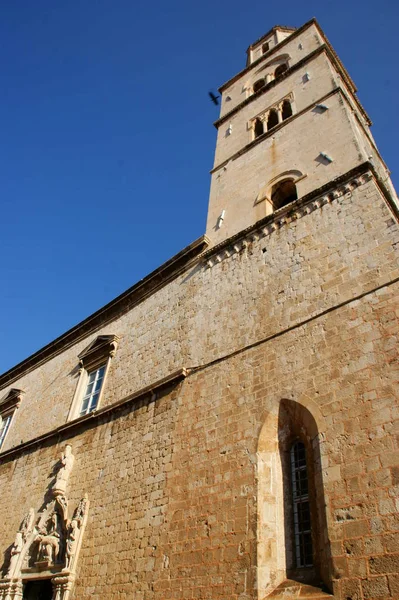 Edifícios Antigos Históricos Dentro Das Paredes Dubrovnik Croácia — Fotografia de Stock