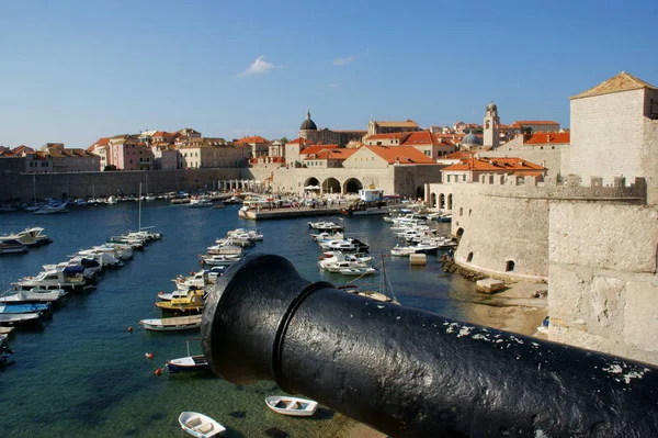 Edificios Históricos Antiguos Dentro Las Paredes Dubrovnik Croacia Imagen de archivo