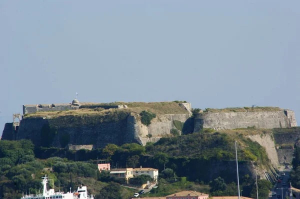 Nova Fortaleza Edifícios Históricos Ilha Corf Grego — Fotografia de Stock