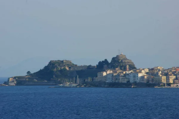 Nuova Fortezza Edifici Storici Isola Corf Greco — Foto Stock