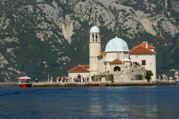 Ancient Buildings Historical Walls Biggest Fiord Adriatic Sea Kotor — Stock Photo, Image