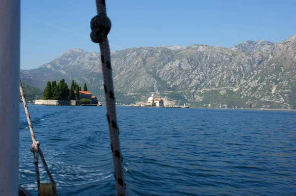 Oude Gebouwen Historische Muren Van Grootste Fjord Adriatische Zee Kotor — Stockfoto