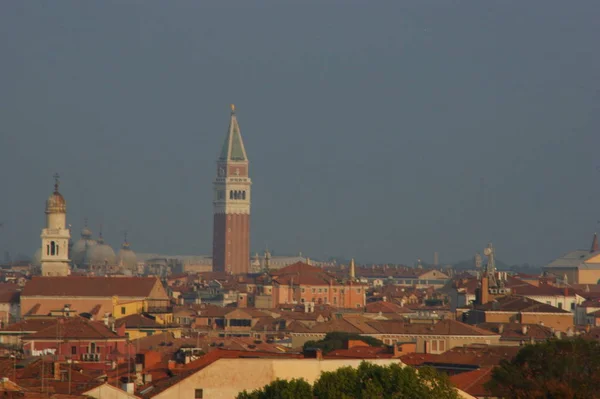 Skyline Van Venetië Het San Marco Plein Zonnige Dag — Stockfoto