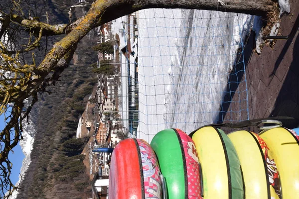 Romantiskt Landskap Med Snö Över Forni Sopra — Stockfoto