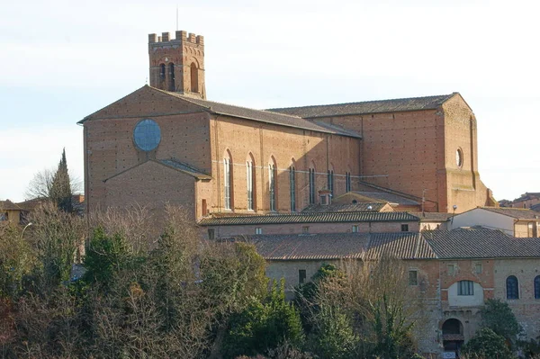 Gamla Byggnader Medievil Staden Siena Toscana — Stockfoto