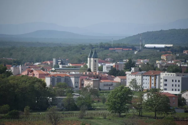 Małe Miasto Medugorje Bośni Gdzie Pojawiła Się Madonna — Zdjęcie stockowe