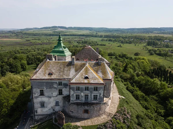 Olesko Ukraine Mai 2018 Vue Aérienne Drone Vers Château Historique — Photo