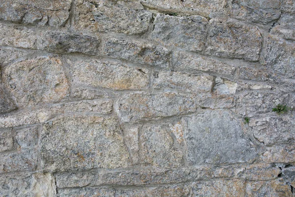 Oude Muur Gemaakt Van Grote Stenen Gebroken Bakstenen Vintage Ruwe — Stockfoto