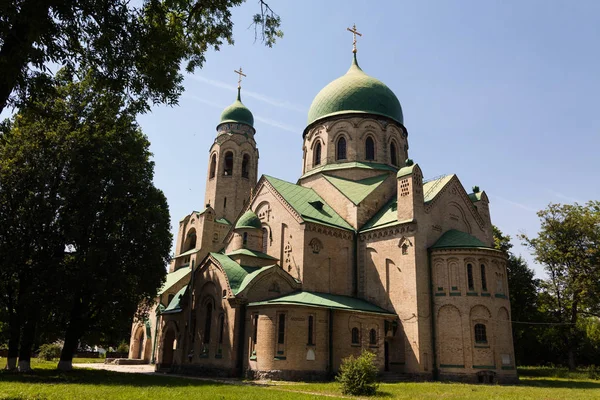 Visões Ucranianas Famosas Igreja Aldeia Parkhomovka Com Mosaicos Roerich — Fotografia de Stock