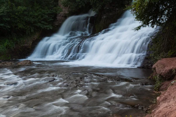 Famous ukranian landscape - waterfall Chervonograd in Ternopil region, Ukraine