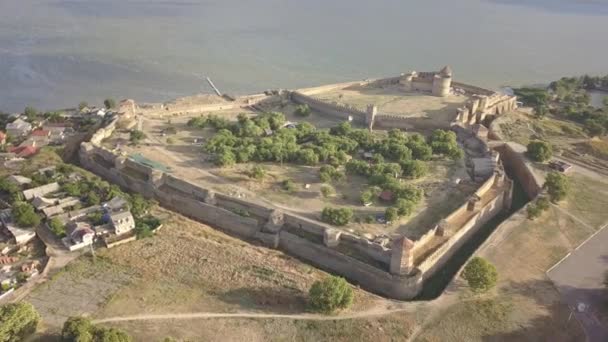 Εναέρια Άποψη Από Drone Αρχαίο Φρούριο Akkerman Που Βρίσκεται Στην — Αρχείο Βίντεο