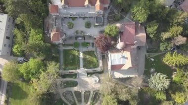  Bory Var, zarif kale bir adam Szekesfehervar, Macaristan içinde Jeno Bory tarafından inşa için havadan görünümü