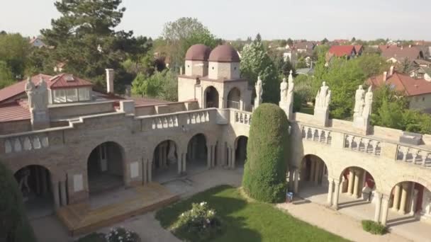 Vedere Aeriană Bory Var Castel Grațios Construit Singur Bory Jeno — Videoclip de stoc