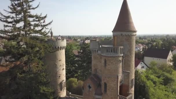 Widok Lotu Ptaka Bory Var Taktowny Zamek Zbudowany Przez Jednego — Wideo stockowe